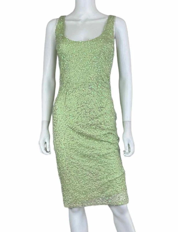French Connection NWT Green Sequin Cocktail Dress Size 6 Tunics Short Trendy