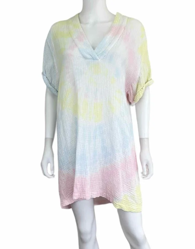 Karlie Casual Tye Die Gauze Dress Size L Maxi Flowy Bohemian