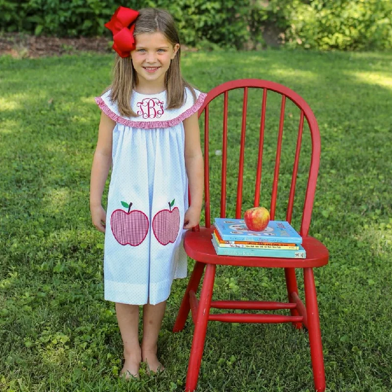 Gingham Apple Float Dress Tunics Cozy soft