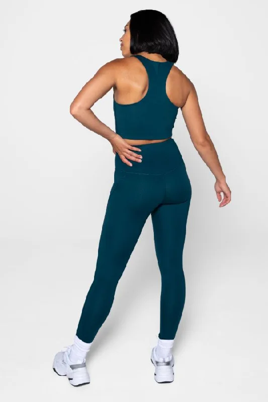 GIRLFRIEND COLLECTIVE // COMPRESSIVE HIGH RISE LEGGING - GLOBE Stylish Capri Leggings