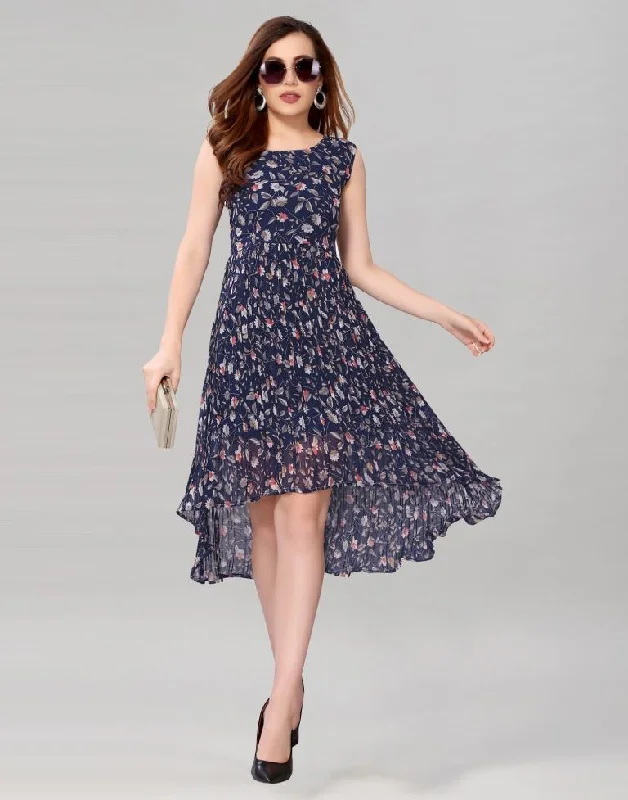 Navy Blue Flared Dress Tunics Favorite customer