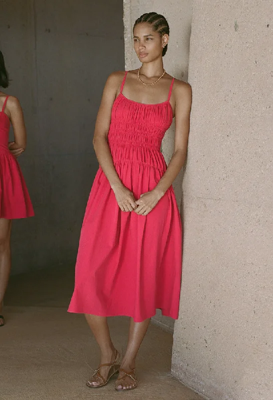 Volta Dress Hibiscus Boatneck Modish Everyday