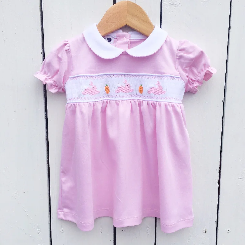 Pima Cotton Smocked Bunny Dress Set Boatneck Modish Everyday