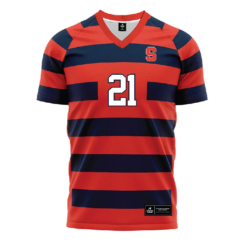 Syracuse - NCAA Women's Soccer : Mackenzie Dupre - Striped Soccer Jersey Mint Green Jersey Tee