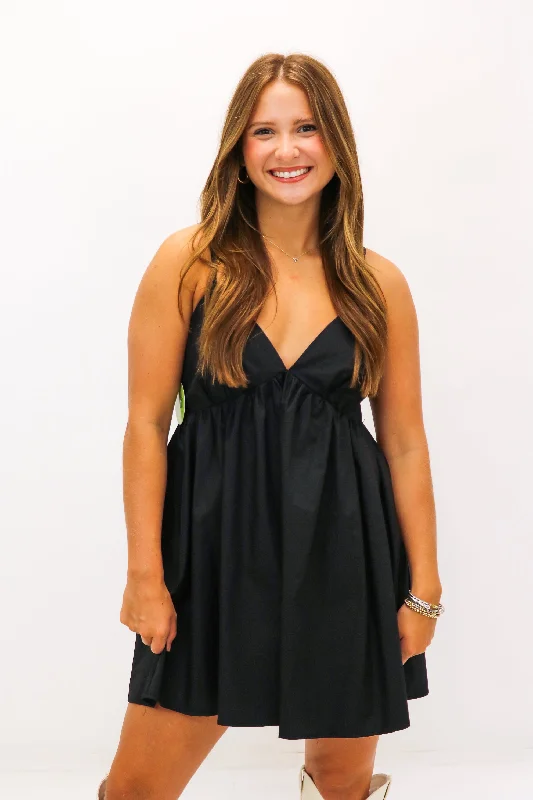 Cloud Nine Dress, Black Tunics Trendy modern