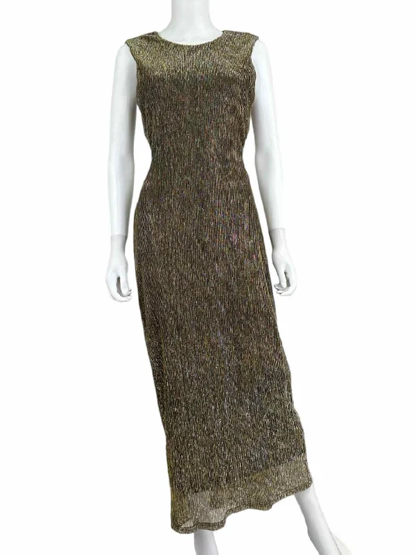 MINKPINK Gold Metallic Cocktail Dress Size M Tunics Formal black