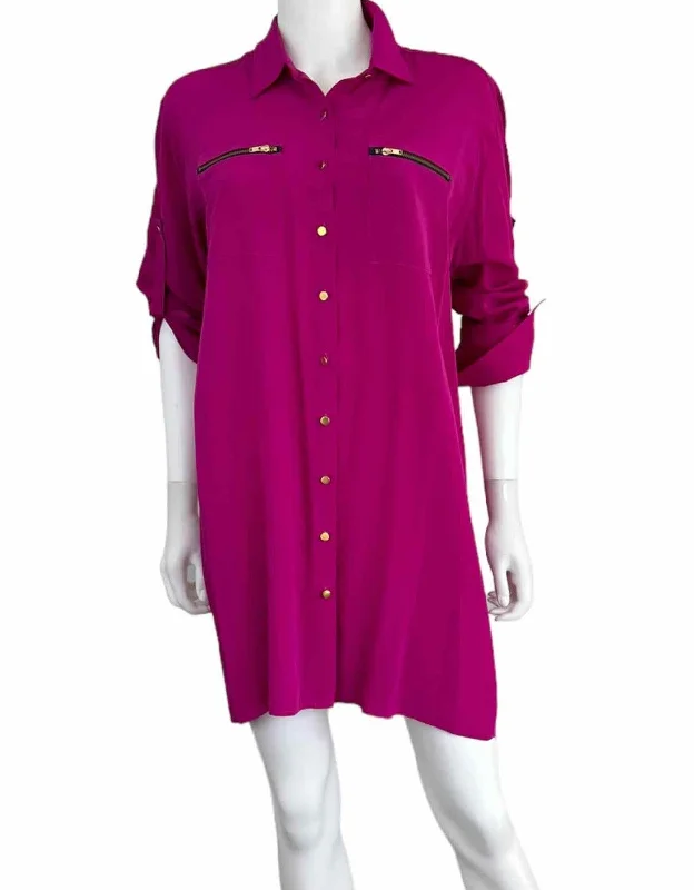AMANDA UPRICHARD 100% Silk Casual Dress Size M A-Line Day Work