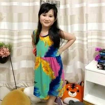 Tie Dye Pink Kid's Dress Tunics Cozy soft