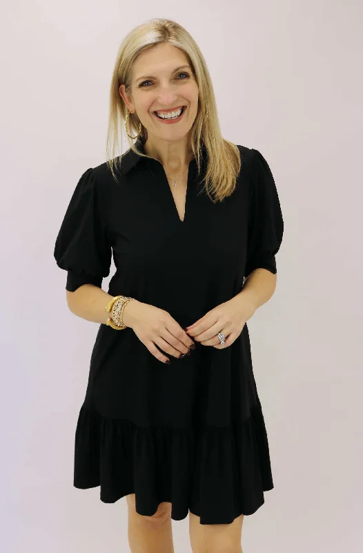 Tierney Dress, Black Tunics Polka dots