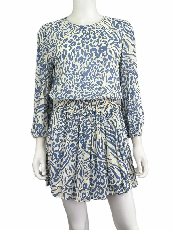 Rails blue and white zebra print Dress Size S Tunics Designer luxury