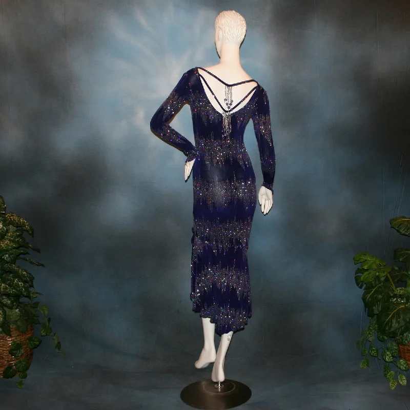 Purple Latin-Rhythm-Tango Dress-Levina Tunics Party sparkling