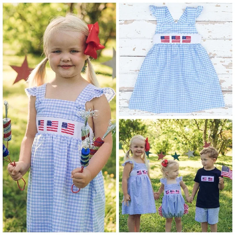 Smocked Flag Dress Tunics Travel practical