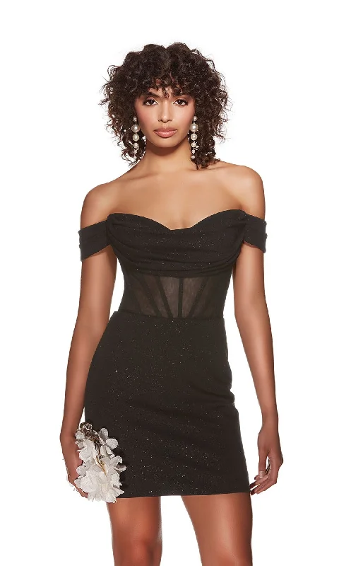 Alyce Off-Shoulder Short Glitter Hoco Dress 4819 Tunics Luxurious high-end
