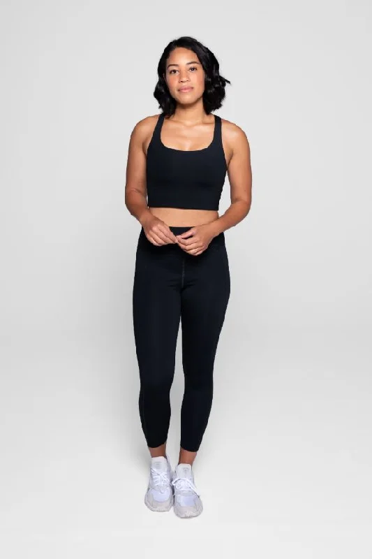 GIRLFRIEND COLLECTIVE // LITE HIGH-RISE LEGGING - BLACK Trendy Sweat-Wicking Workout Leggings GIRLFRIEND COLLECTIVE // LITE HIGH-RISE LEGGING - BLACK Trendy Sweat-Wicking Workout Leggings