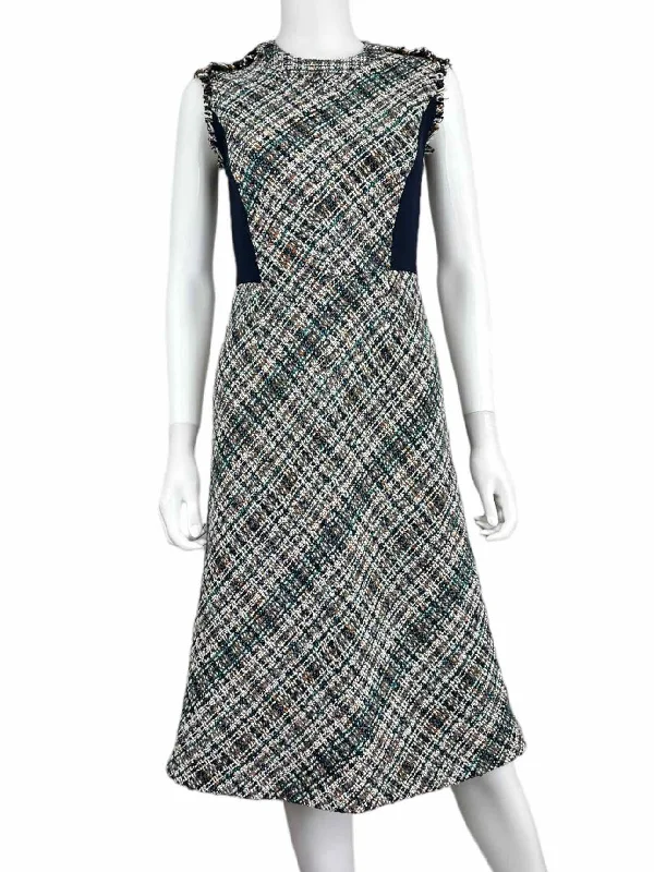 TORY BURCH NWT Autumn Tweed Pencil Dress Size 0 Tunics Bestseller popular