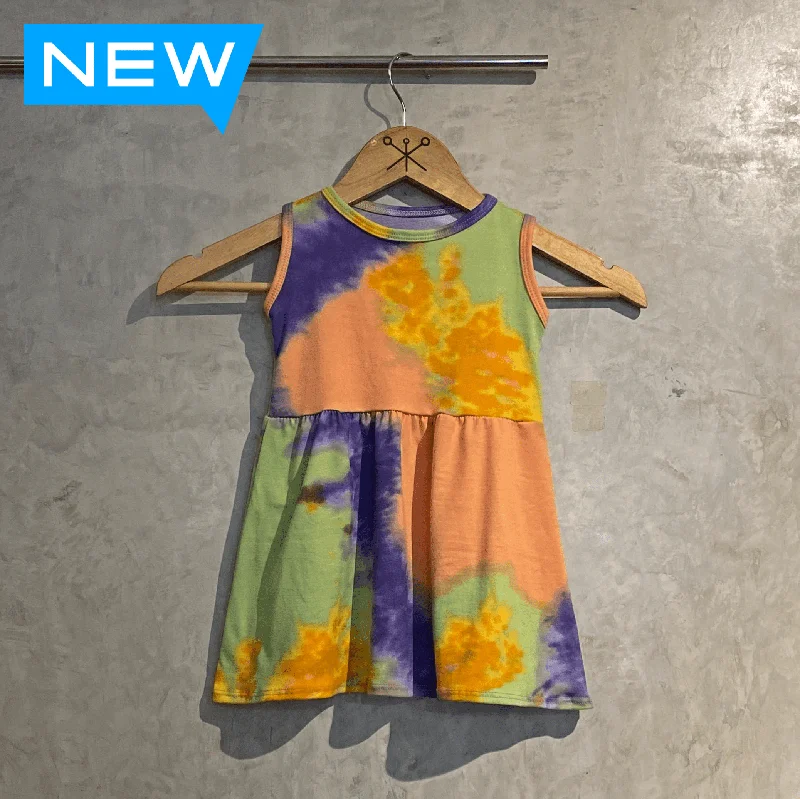 Tie Dye Violet Kid's Dress Tunics Fashionable trendy