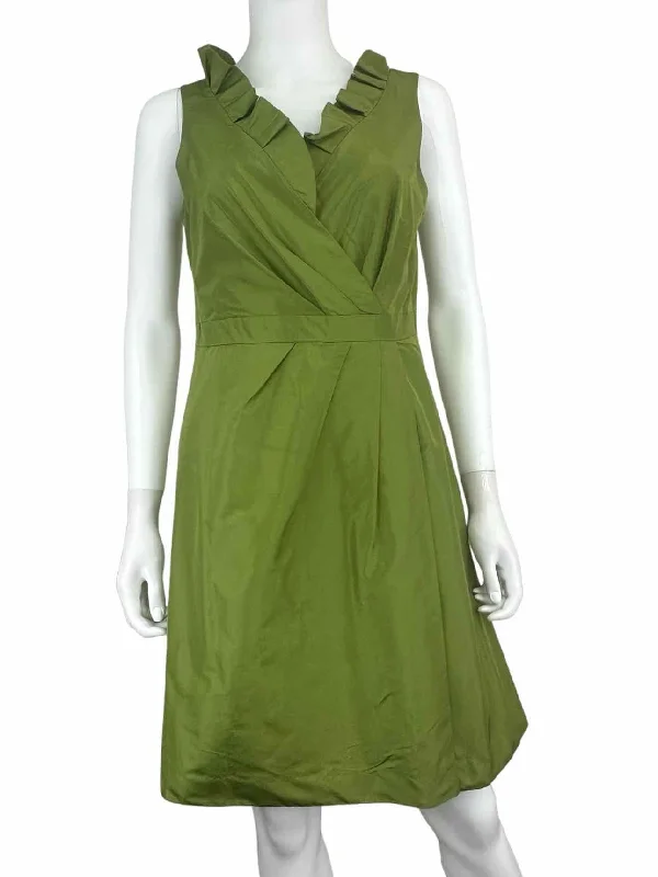 J. Crew Green Silk Cocktail Dress Size 6 Tunics Top rated