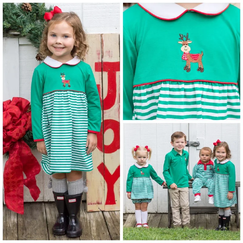 OH Deer Knit Dress Tunics Luxurious high-end