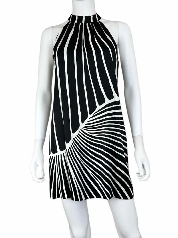 Trina Turk Black and White Halter Dress Size 2 Tunics Stylish elegant