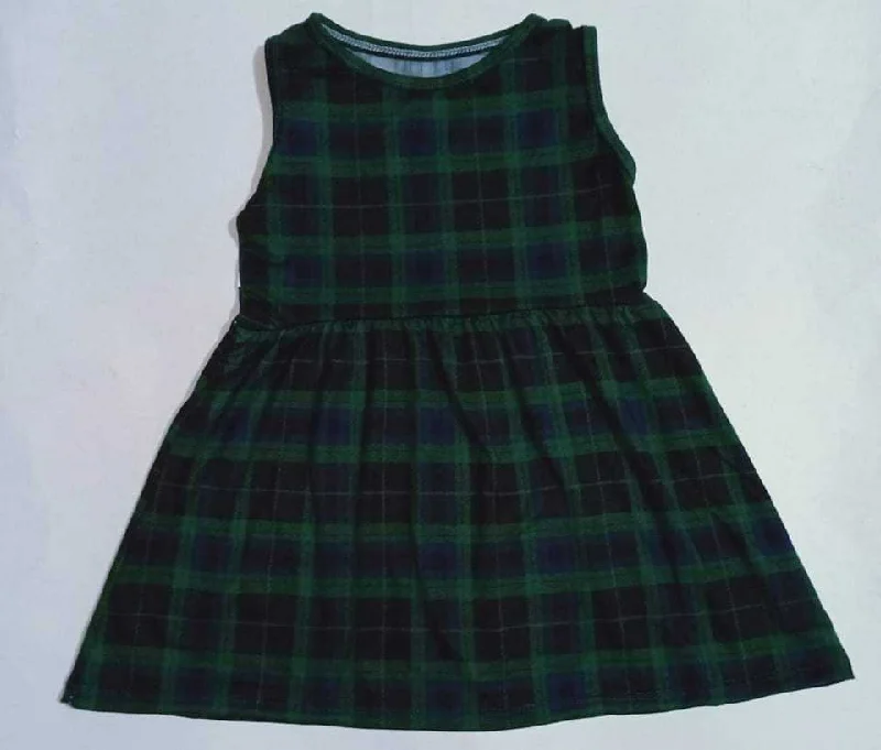 Plaid Blue Green Kid's Dress Bodycon Club Sequined