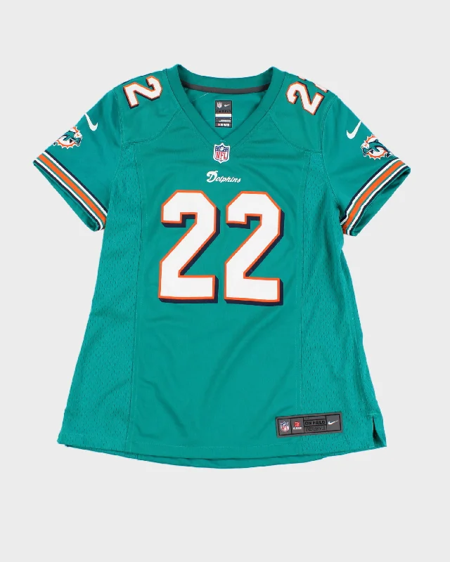 Women's NFL x Miami Dolphins Reggie Bush #22 American Football Jersey - L Olive Green Jersey Tee