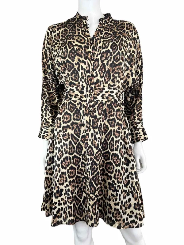 EQUIPMENT Leopard Print Dress Size 6 Tunics Trendy modern