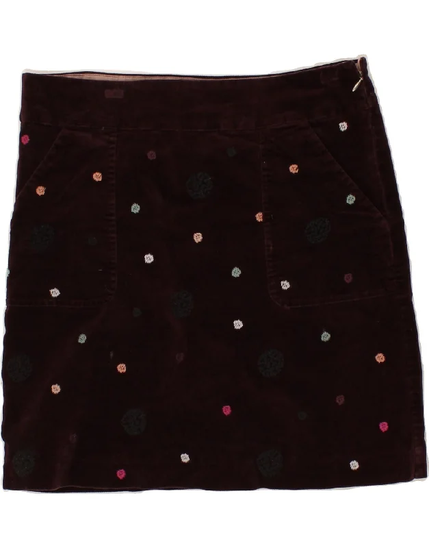 WHITE STUFF Womens Straight Skirt UK 10 Small W32  Burgundy Cotton maxi skirt elegant